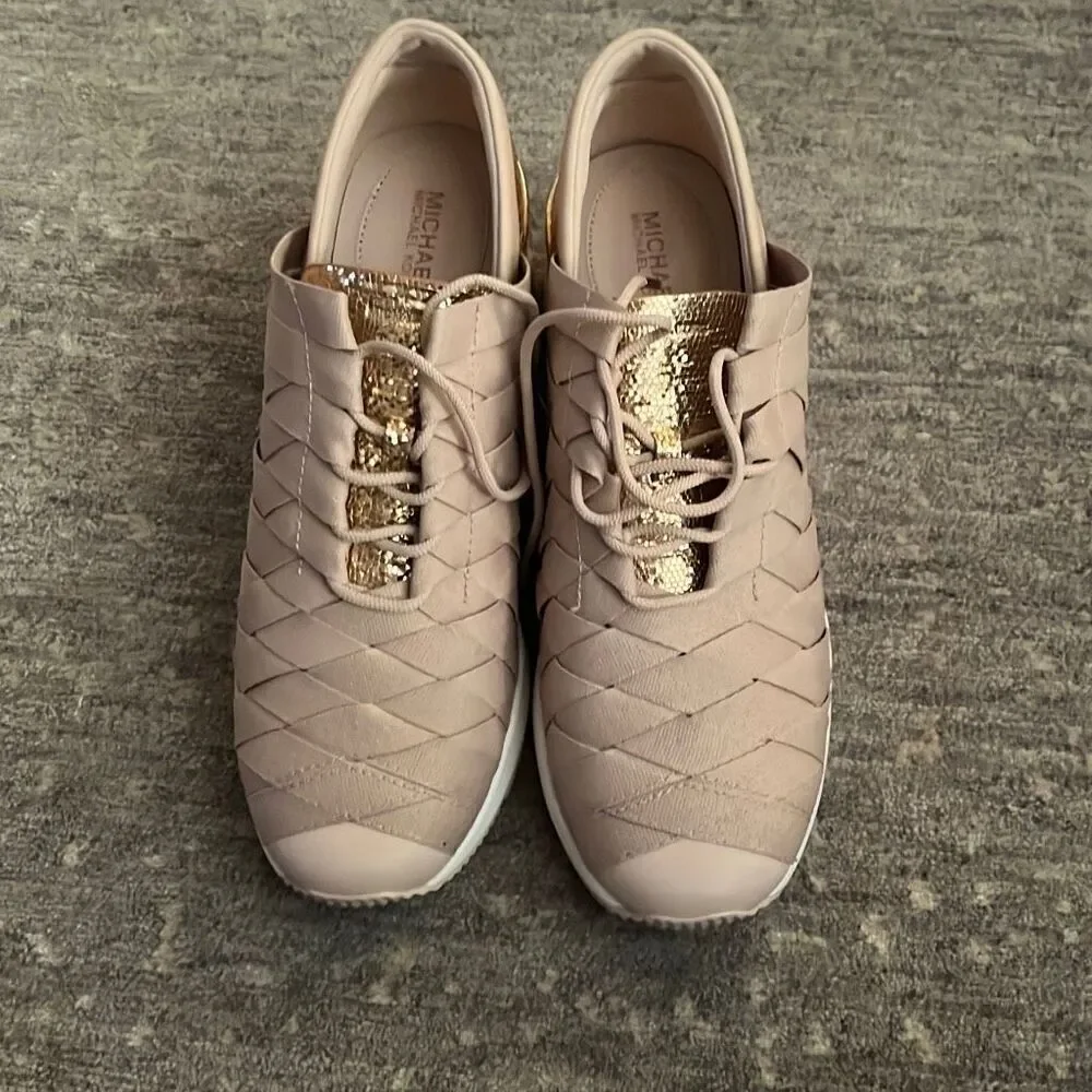 Michael Kors Cydney Metallic Webbed Sneaker size  9.5